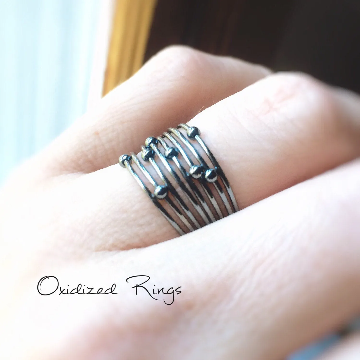 Choose Your  Orbit Ring, Spinner Rings, Stacking Rings, Modern Sterling Spinner Ring, Thin Ring, Beaded Ring, Whisper Rings, Delicate Rings