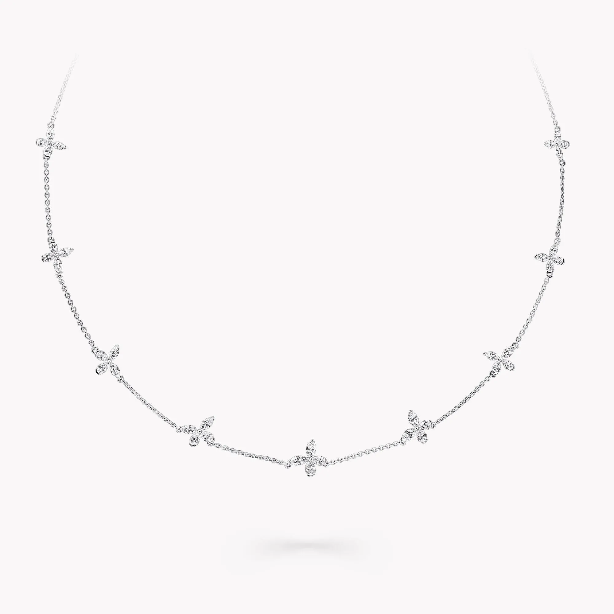 CLASSIC BUTTERFLY PETITE DIAMOND SILVER NECKLACE