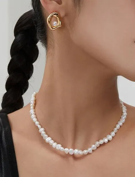 Classic Freshwater Nugget Pearl Necklace