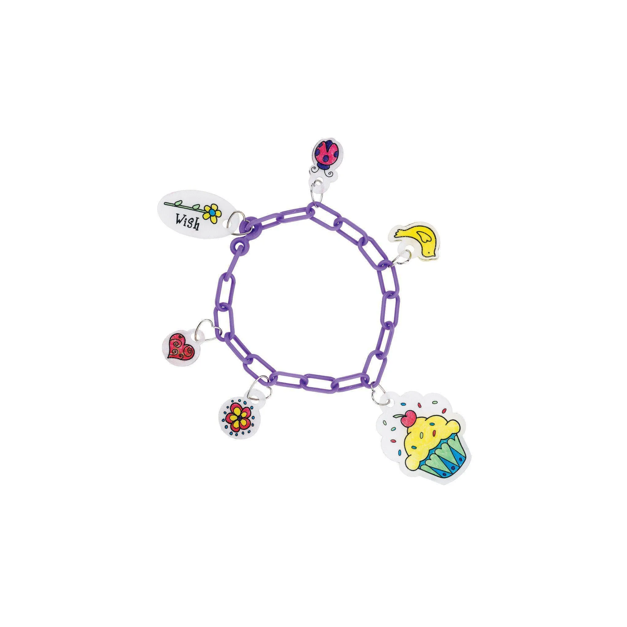 Creativity for Kids Shrink Fun BFF Jewelry Mini Craft Kit - Create and Bake 4 Friendship Bracelets, Perfect For Parties