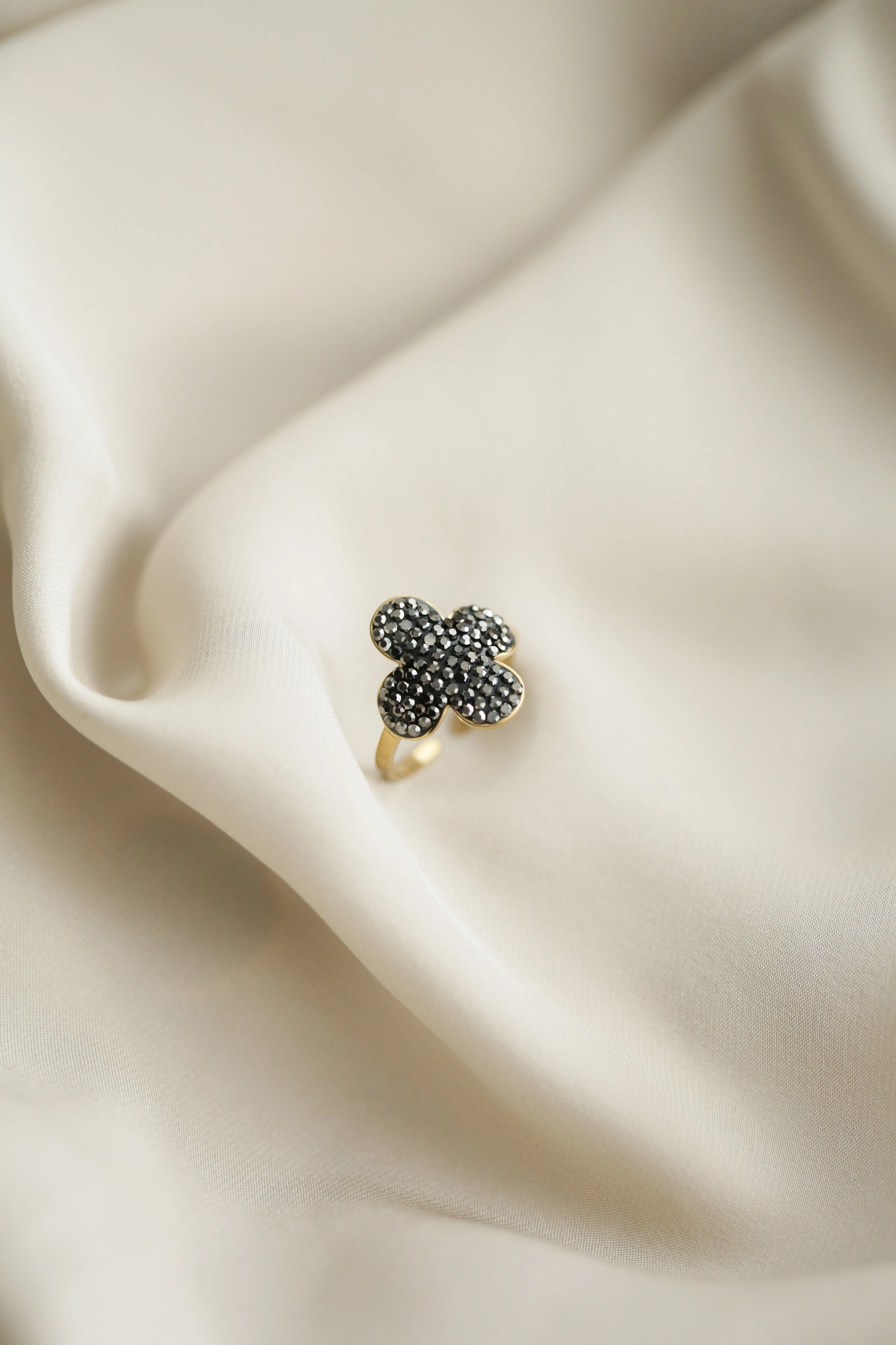 Cubic Zirconia Clover Ring