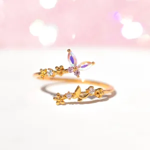 Dance of the Butterfly Adjustable Ring