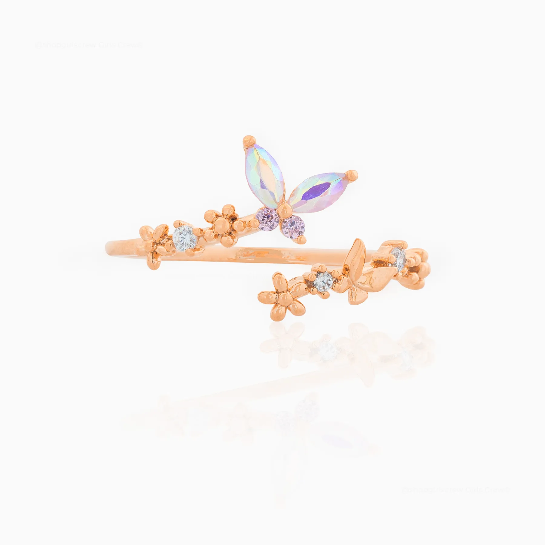 Dance of the Butterfly Adjustable Ring