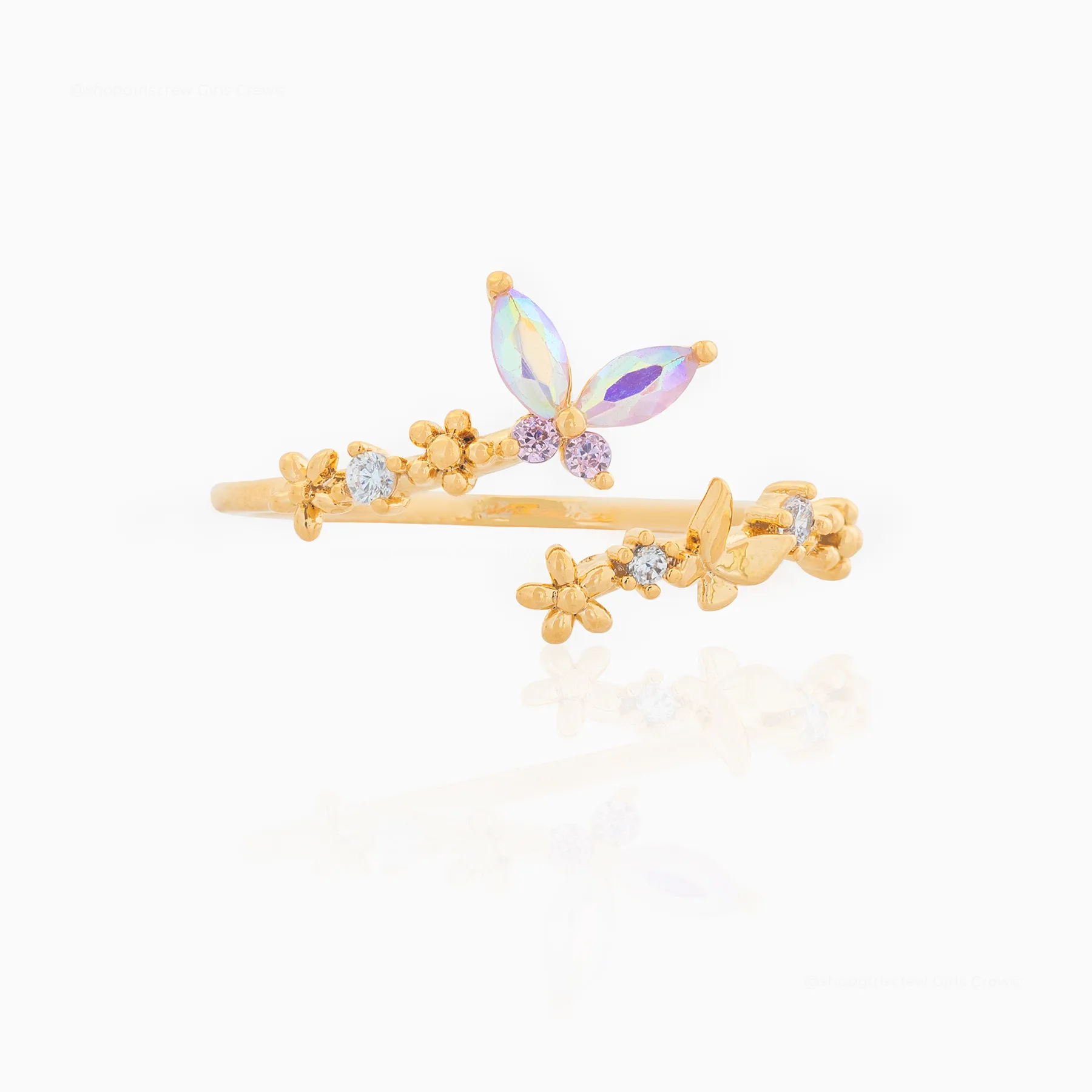 Dance of the Butterfly Adjustable Ring