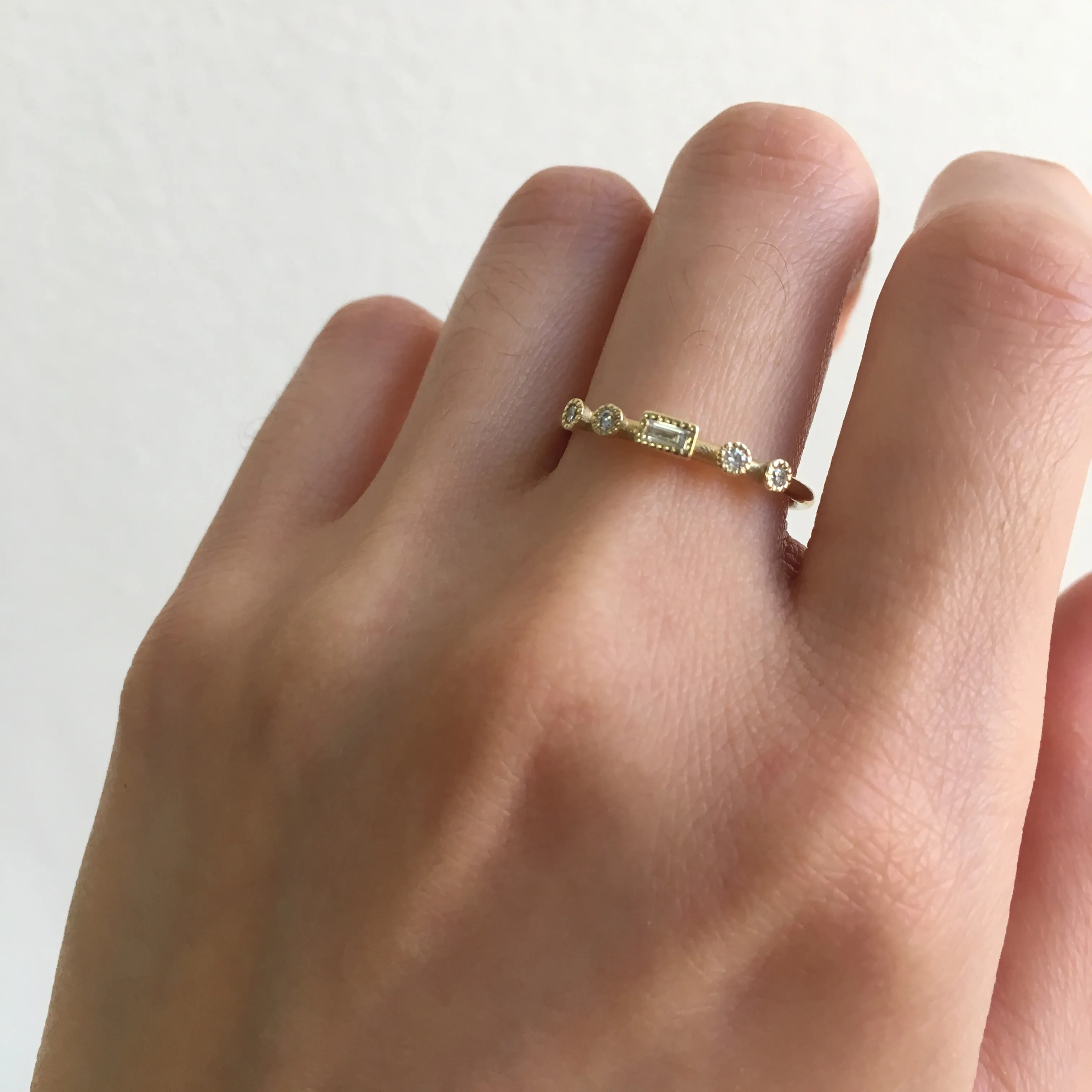 Diamond Baguette Dew Ring