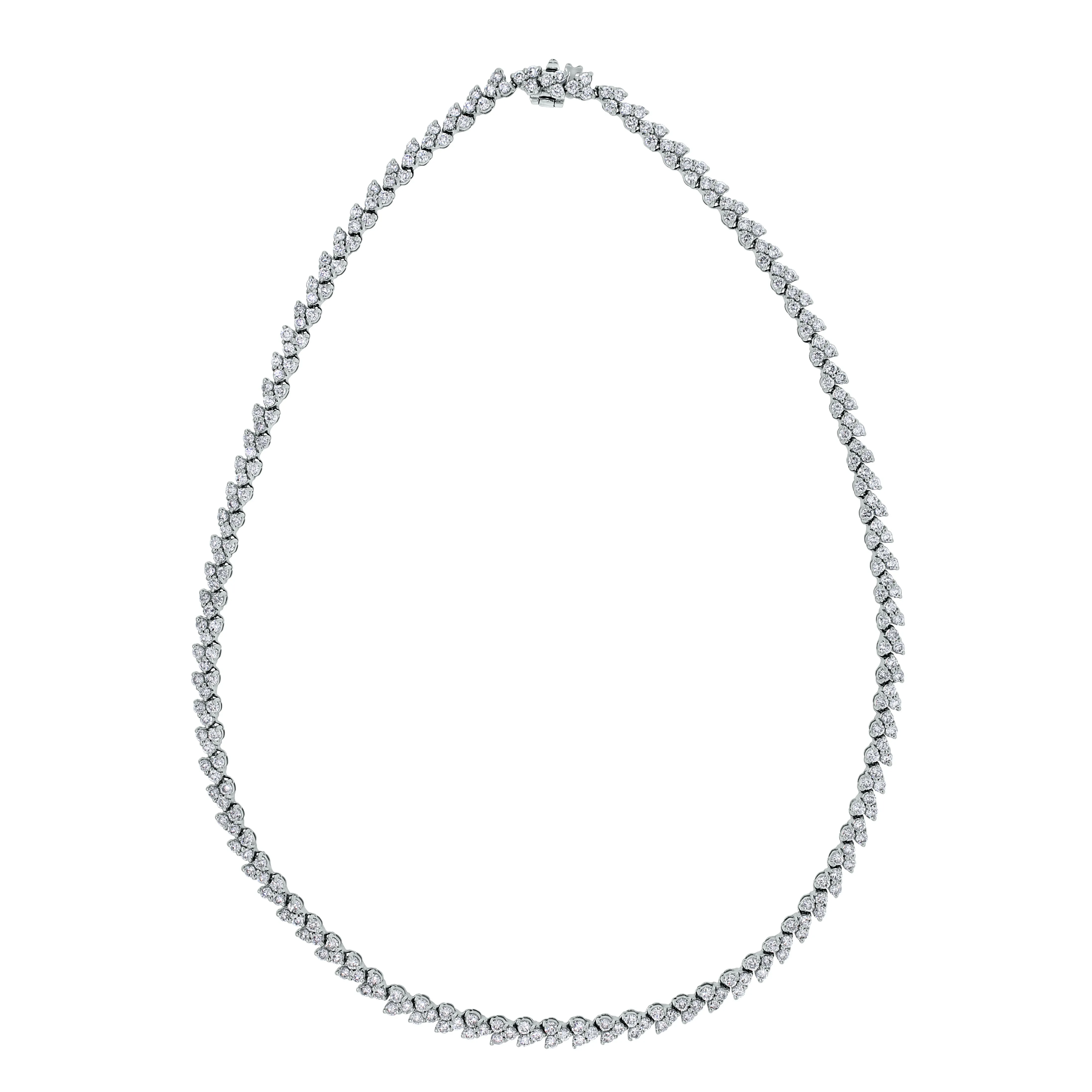 Directions Diamond Tennis Necklace (9.00 ct Diamonds) in White Gold