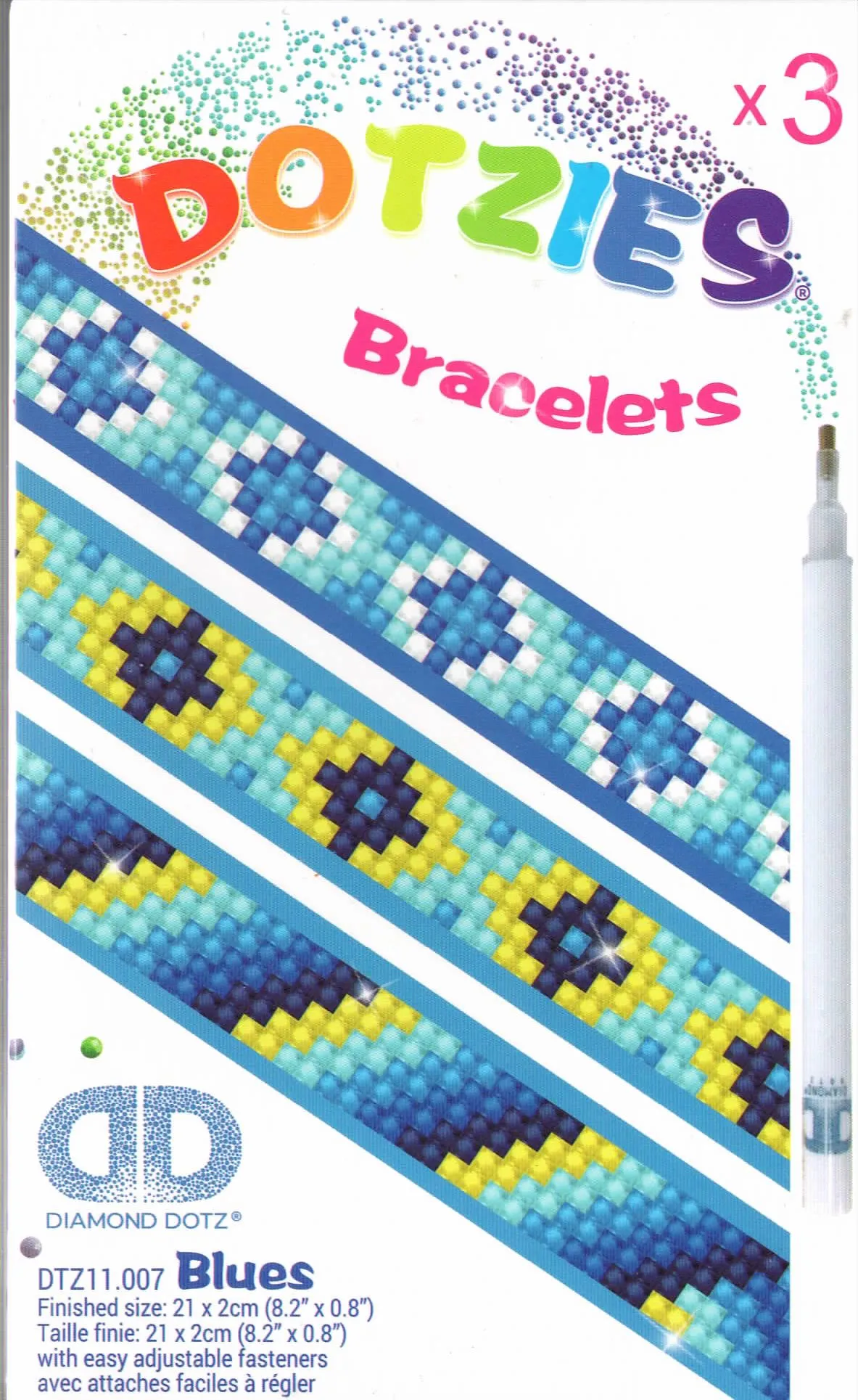 DIY Diamond Dotz Blues Designs Kids Bracelet Facet Art Bead Craft Kit 11007