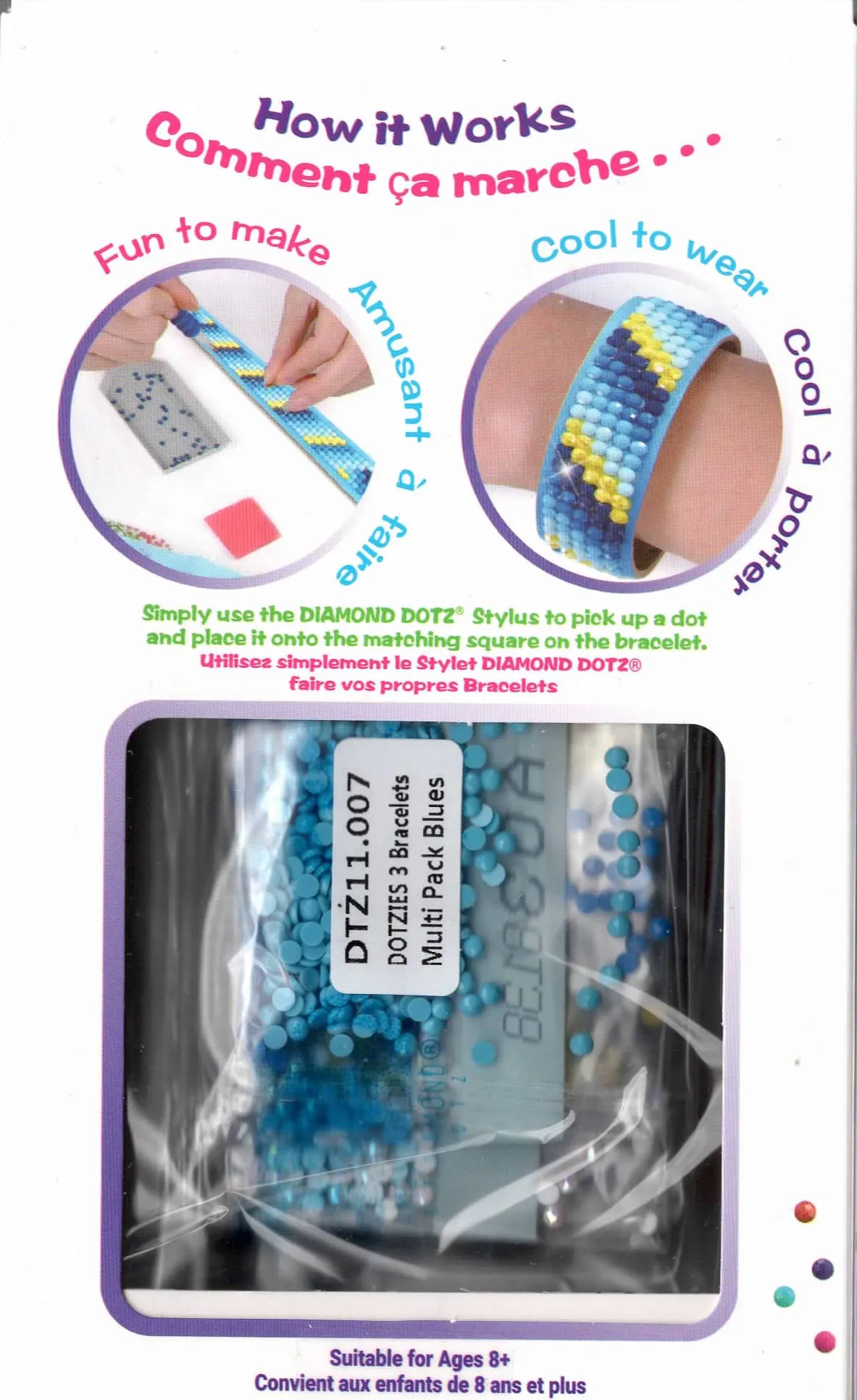 DIY Diamond Dotz Blues Designs Kids Bracelet Facet Art Bead Craft Kit 11007