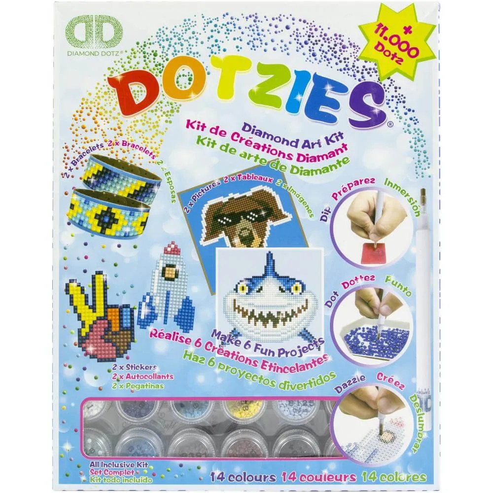 Dotzies Blue 6 Project Diamond Art Kit