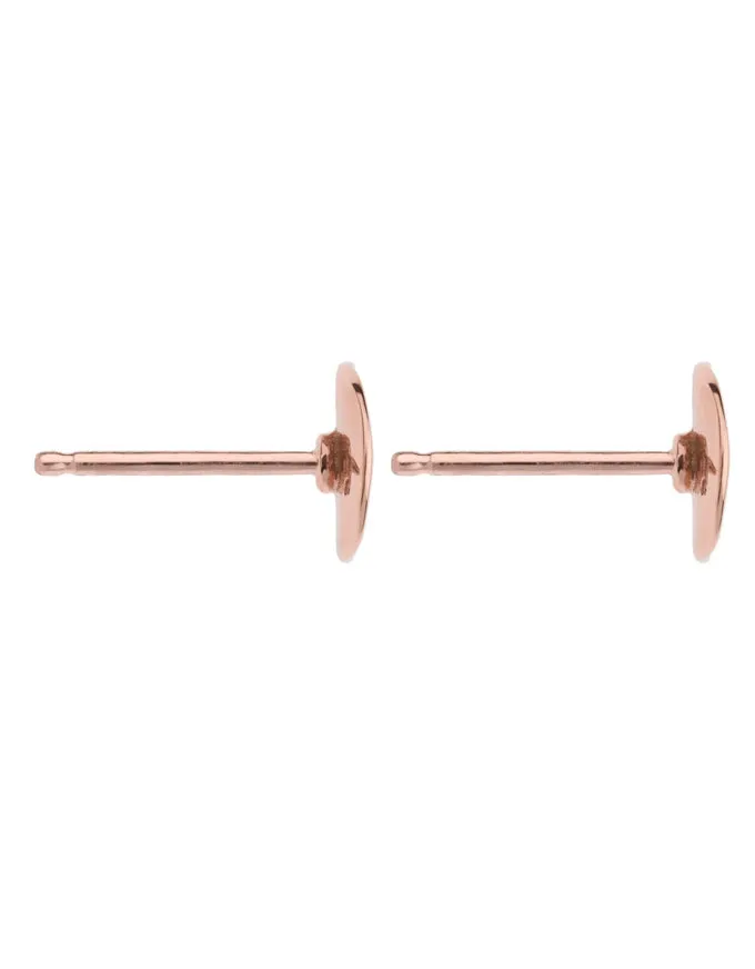 Double Beat Rose Gold Studs