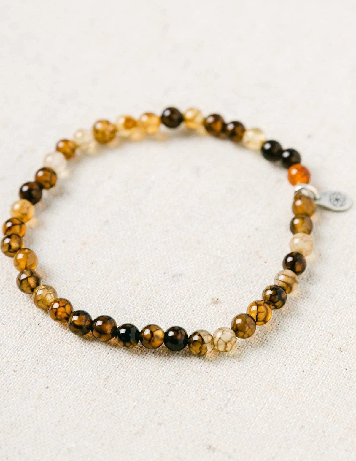 Dragon Vein Agate Mini Gemstone Bracelet