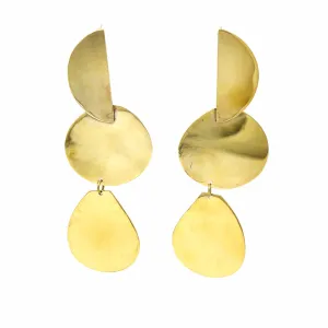 Earrings: Brass Geometric Dangles