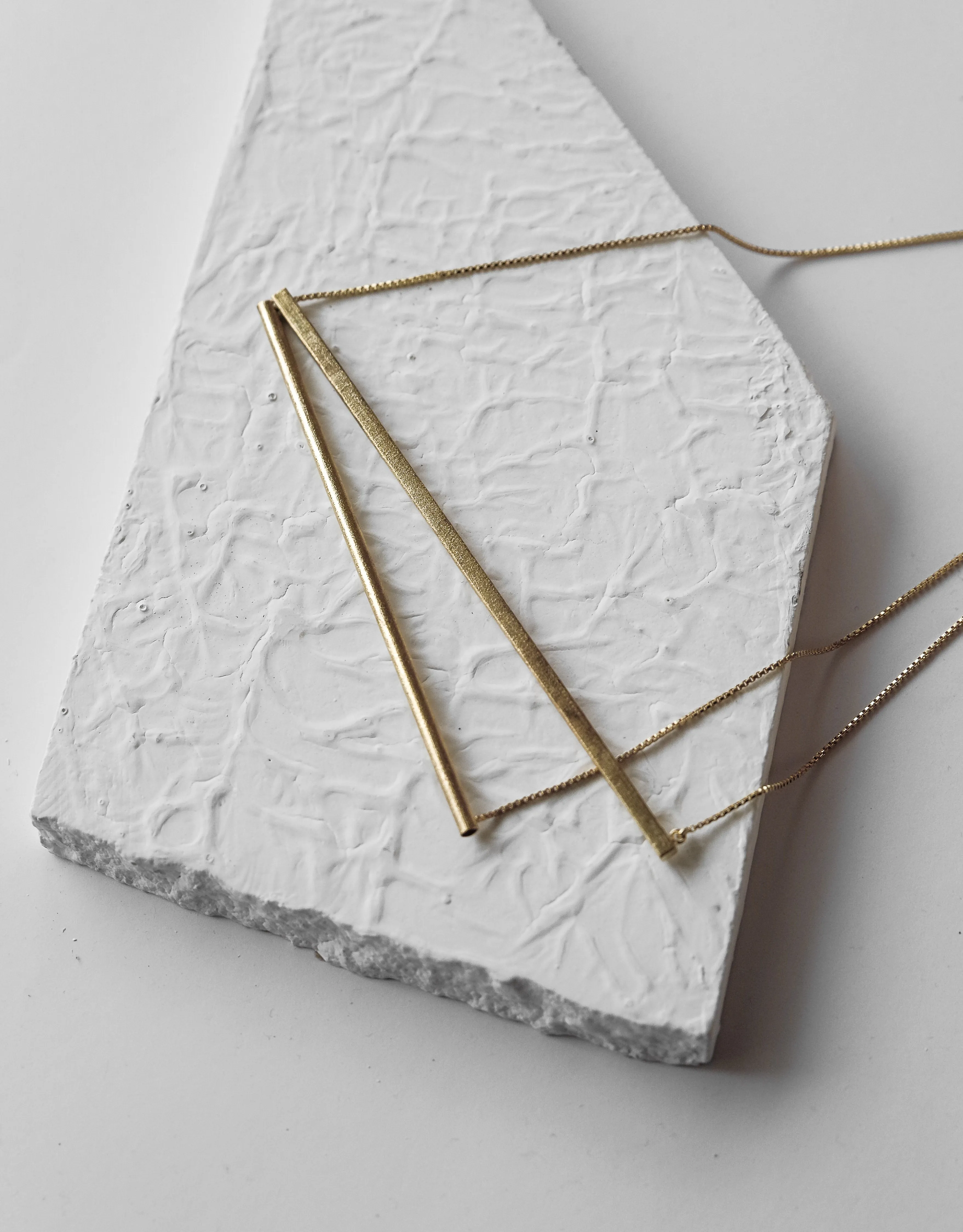 Gold Brass Necklaces-Out Of Line Golden