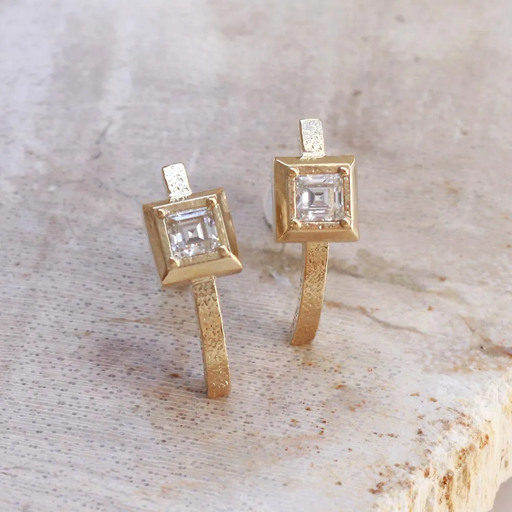 Gold Plated Square Studs