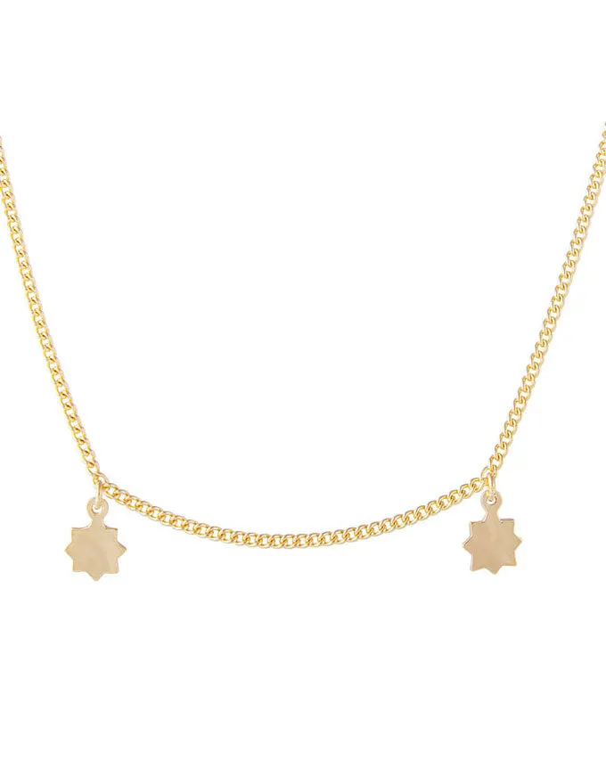 Gold Sunshine Charm Necklace