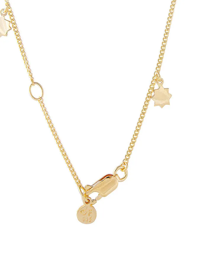 Gold Sunshine Charm Necklace