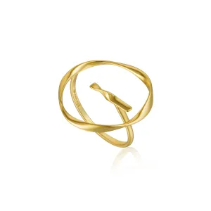 Gold Twist Circle Adjustable Ring