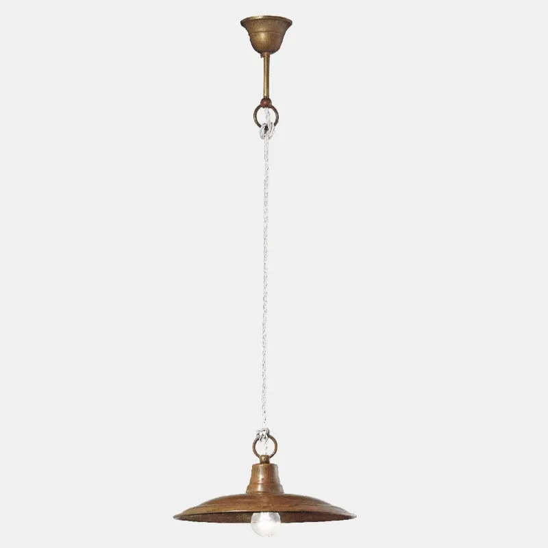 Handmade Italian Brass & Copper Pendant Light