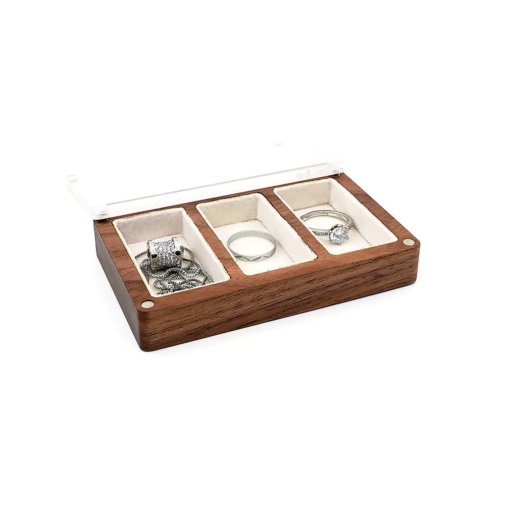 Handmade Wooden Jewellery Ring Box - Perfect for Wedding Rings