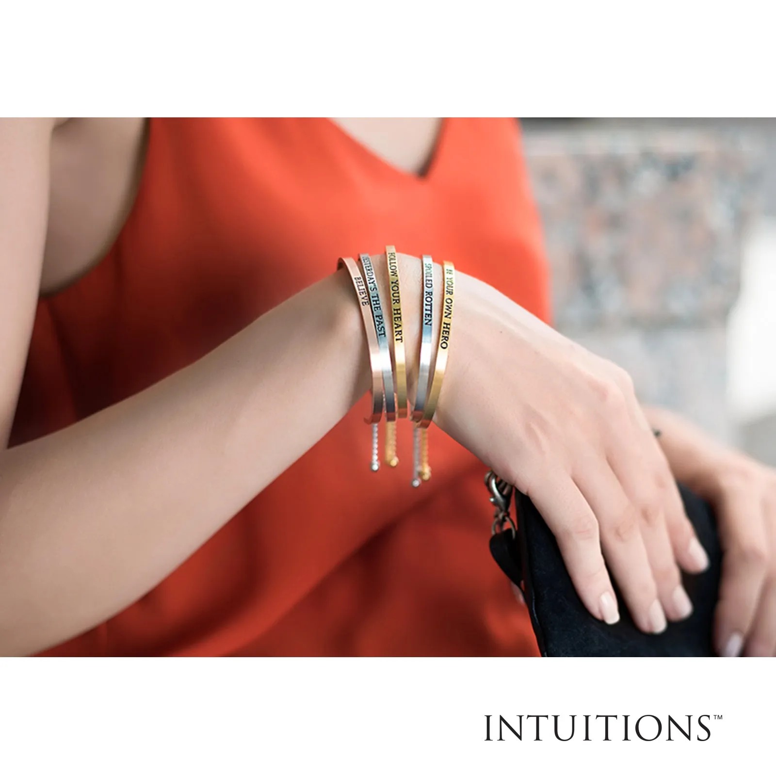 Intuitions Stainless Steel I LOVE BEING CALLED MOM Diamond Accent Adjustable Bracelet