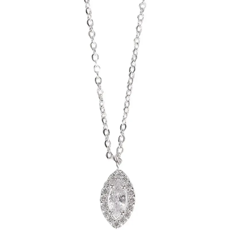 JuliaFashion - 2024 Water Drop Sterling Silver Necklace