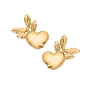 Karen Walker Pixie Heart Studs - 9ct Yellow Gold