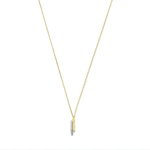 Le Marais Alice 14 karat gold necklace with 2 rods