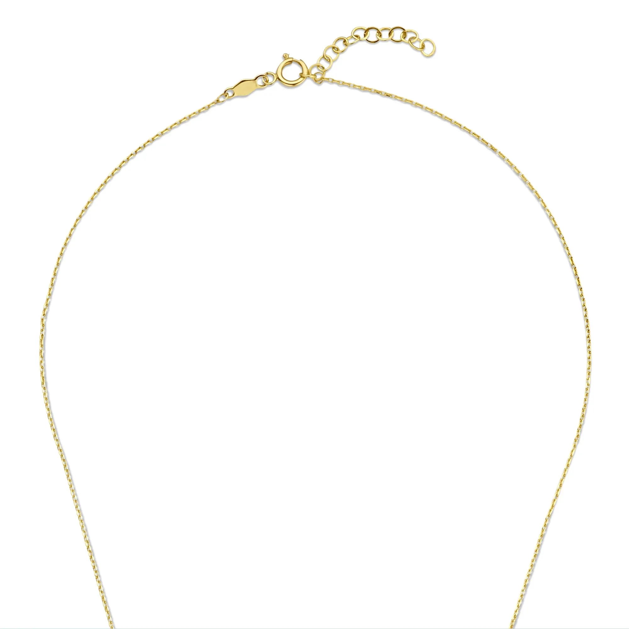 Le Marais Alice 14 karat gold necklace with 2 rods