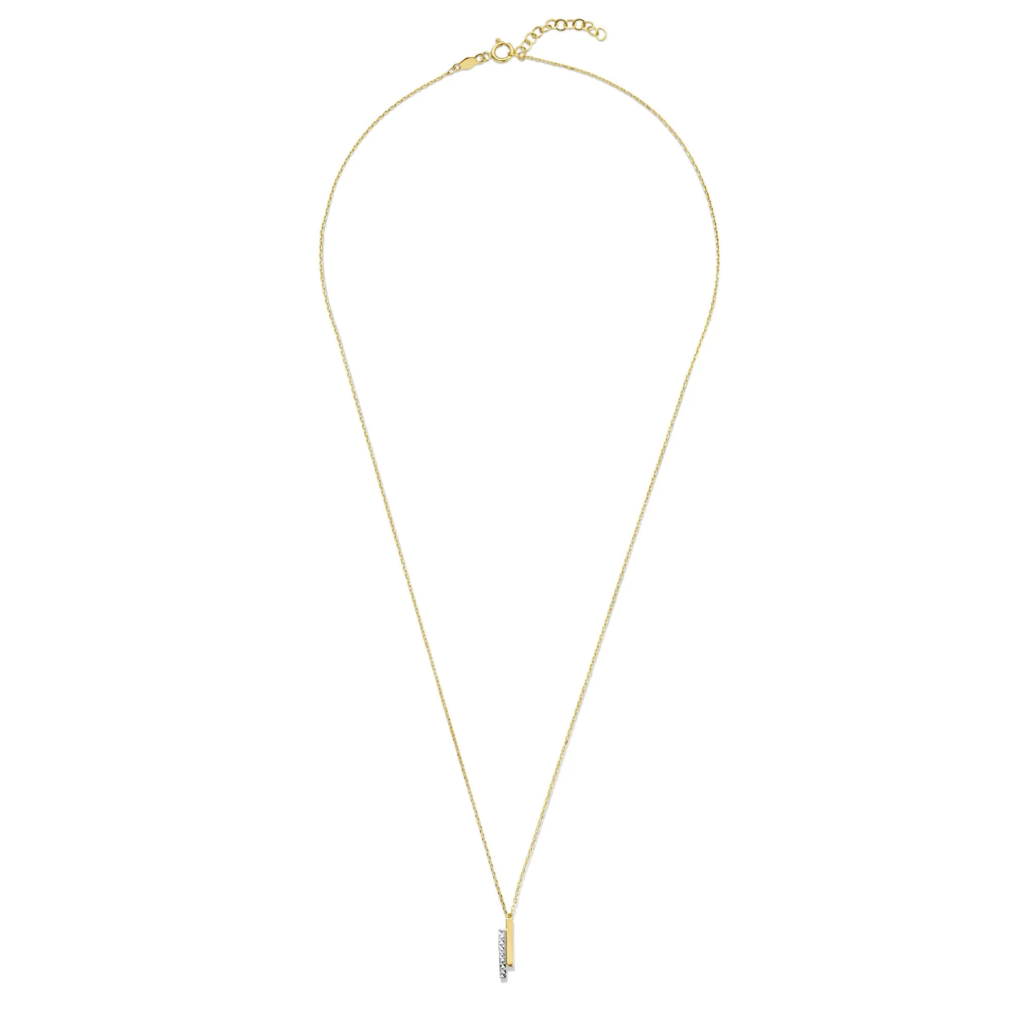 Le Marais Alice 14 karat gold necklace with 2 rods