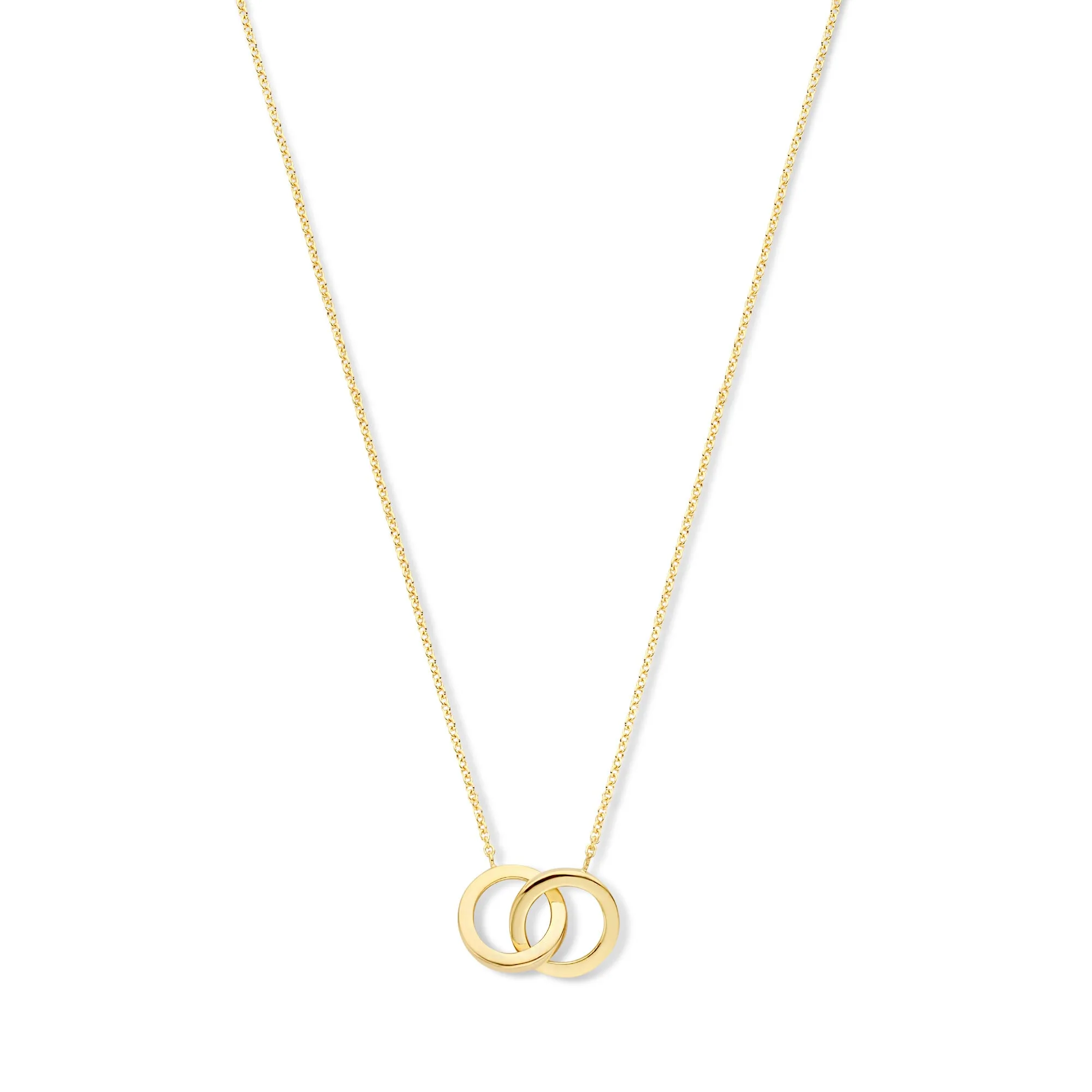 Le Marais Zoë 14 karat gold necklace with two rings