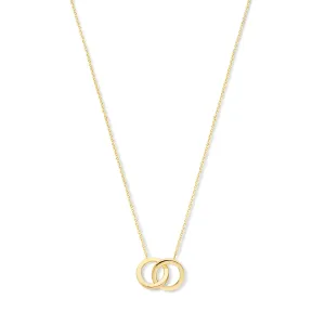 Le Marais Zoë 14 karat gold necklace with two rings