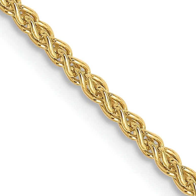 Leslie 10k Yellow Gold 1.5mm Spiga Wheat Chain