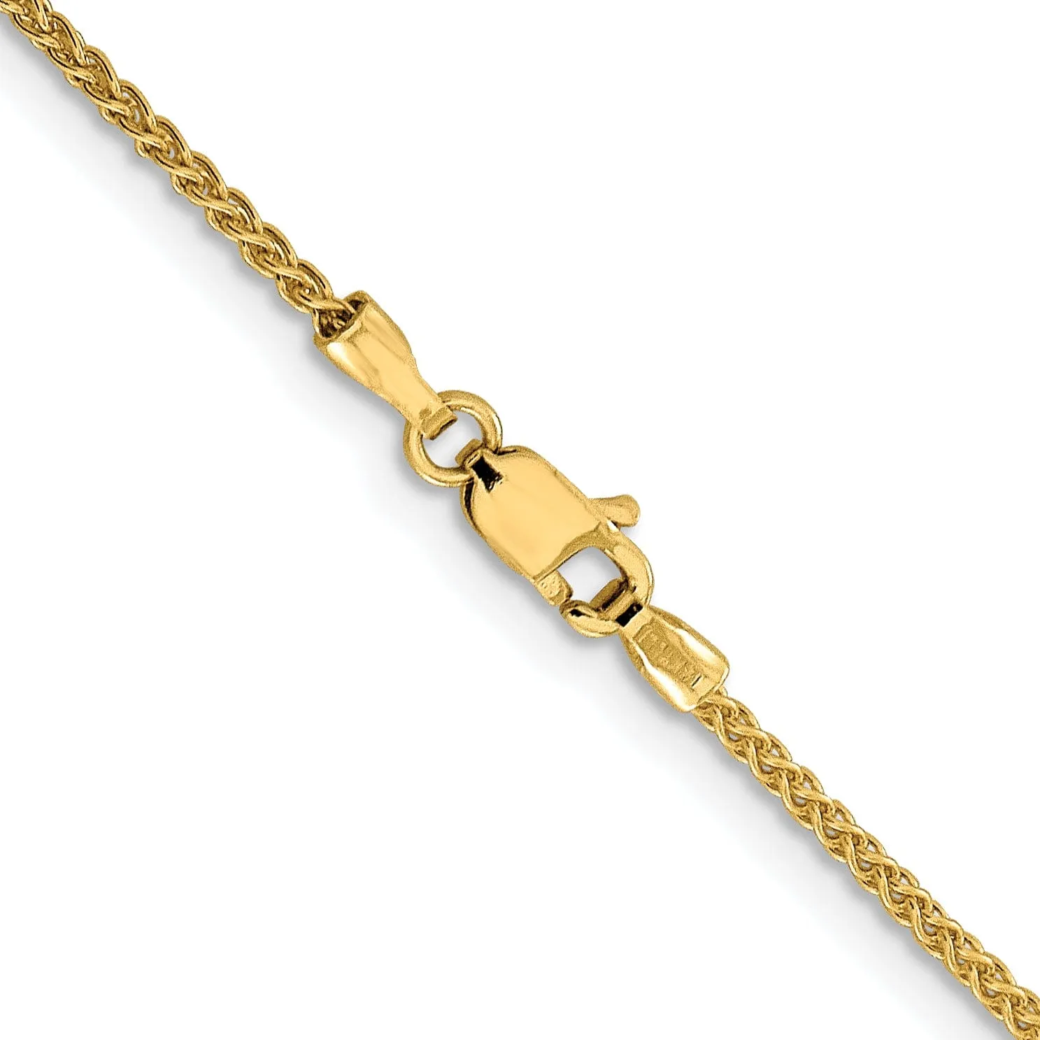 Leslie 10k Yellow Gold 1.5mm Spiga Wheat Chain