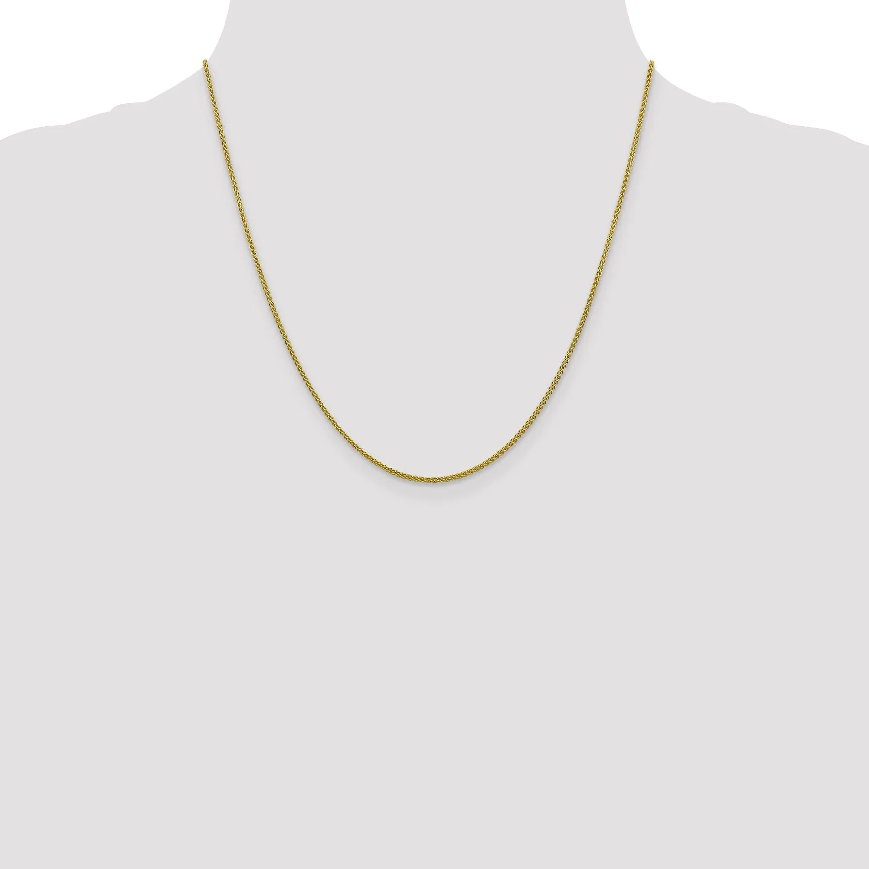 Leslie 10k Yellow Gold 1.5mm Spiga Wheat Chain