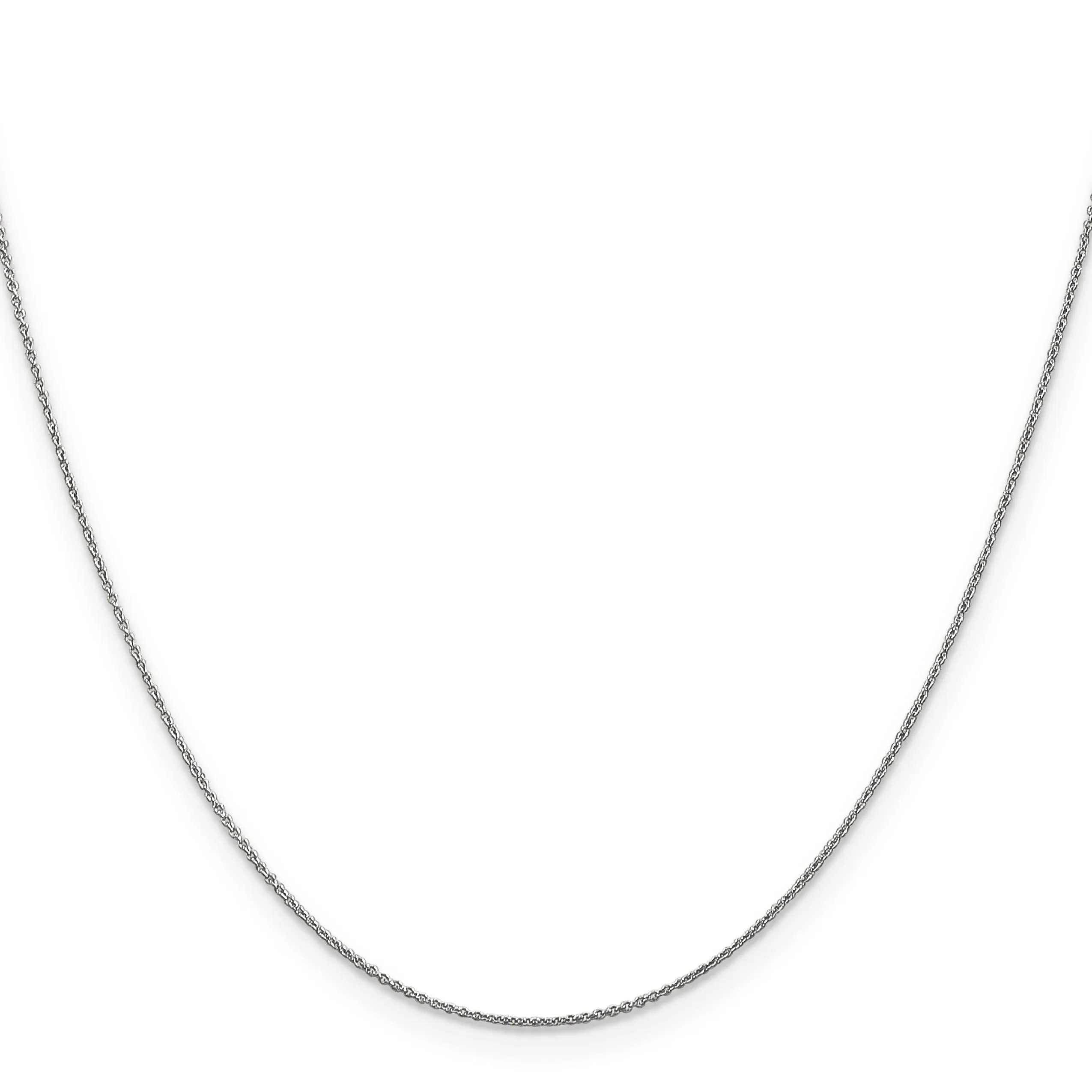 Leslie 14K White Gold .8 mm Round Cable Chain