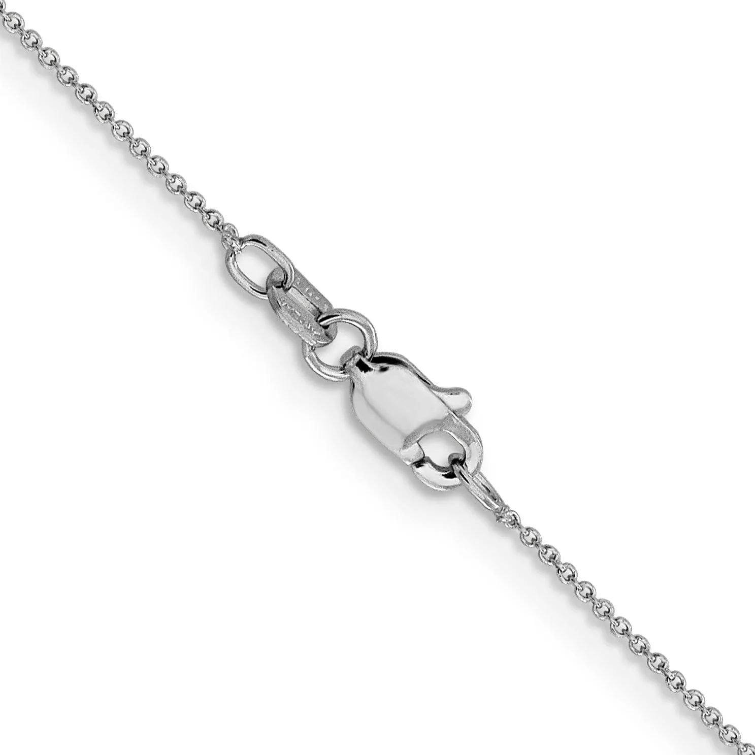 Leslie 14K White Gold .8 mm Round Cable Chain