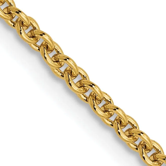 Leslie 14k Yellow Gold 1.8 mm Round Cable Chain