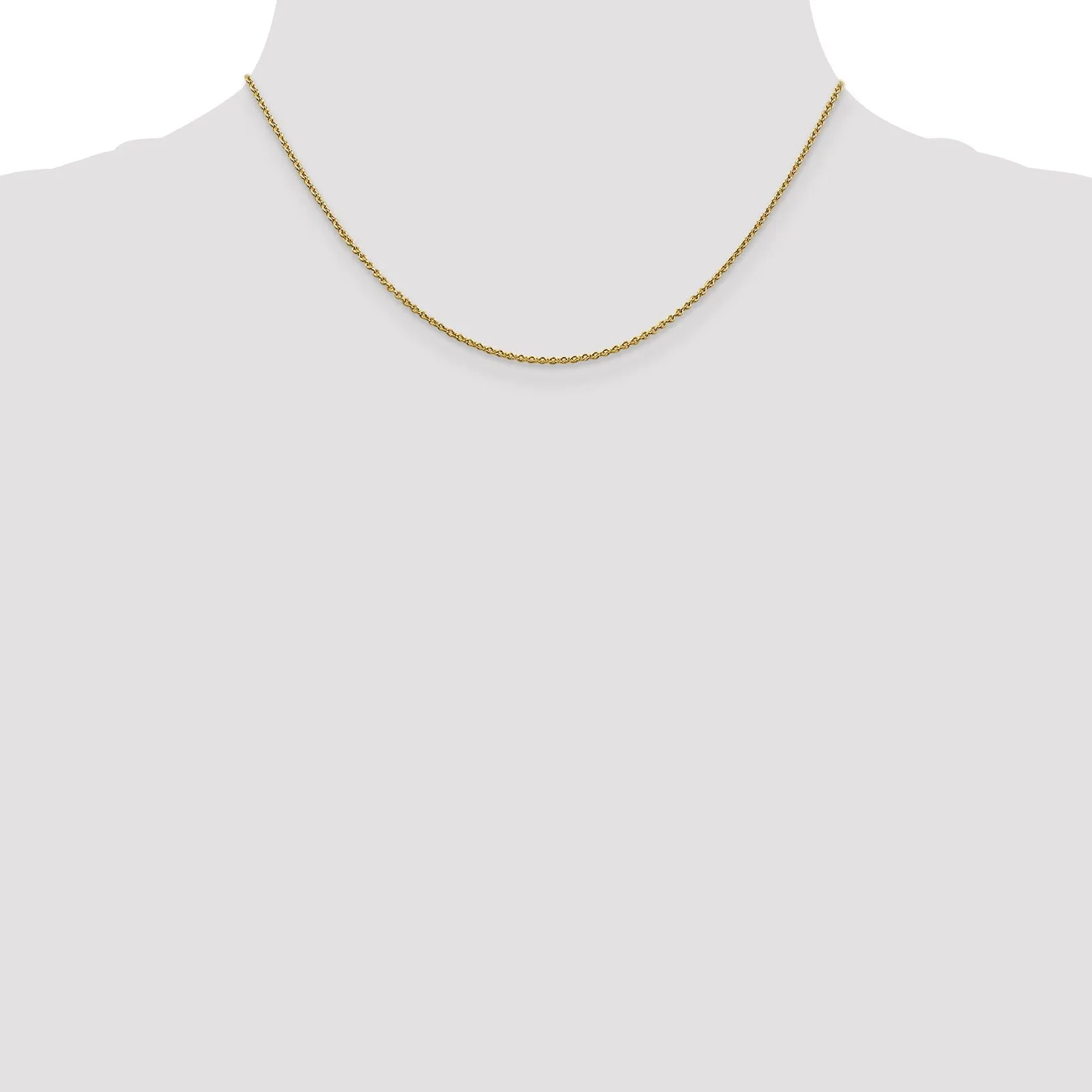 Leslie 14k Yellow Gold 1.8 mm Round Cable Chain