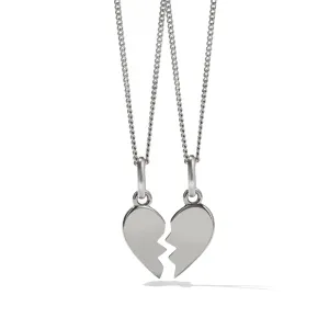 Meadowlark Broken Heart Charm Necklaces - Sterling Silver