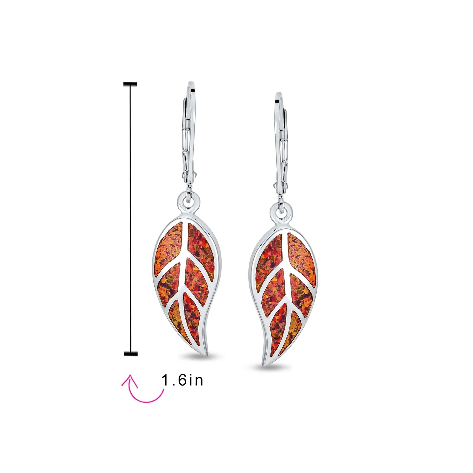 Native American Inspired Dangle Gemstone Earrings with Opal Inlay