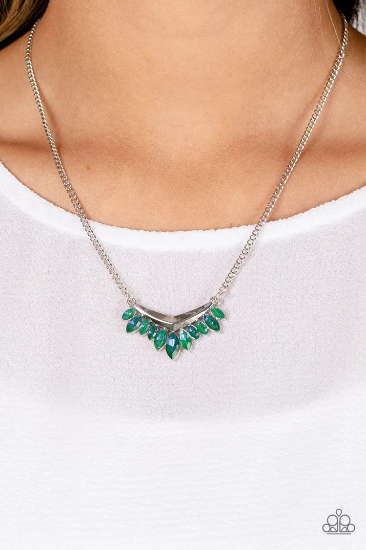 Necklaces Flash of Fringe - Green