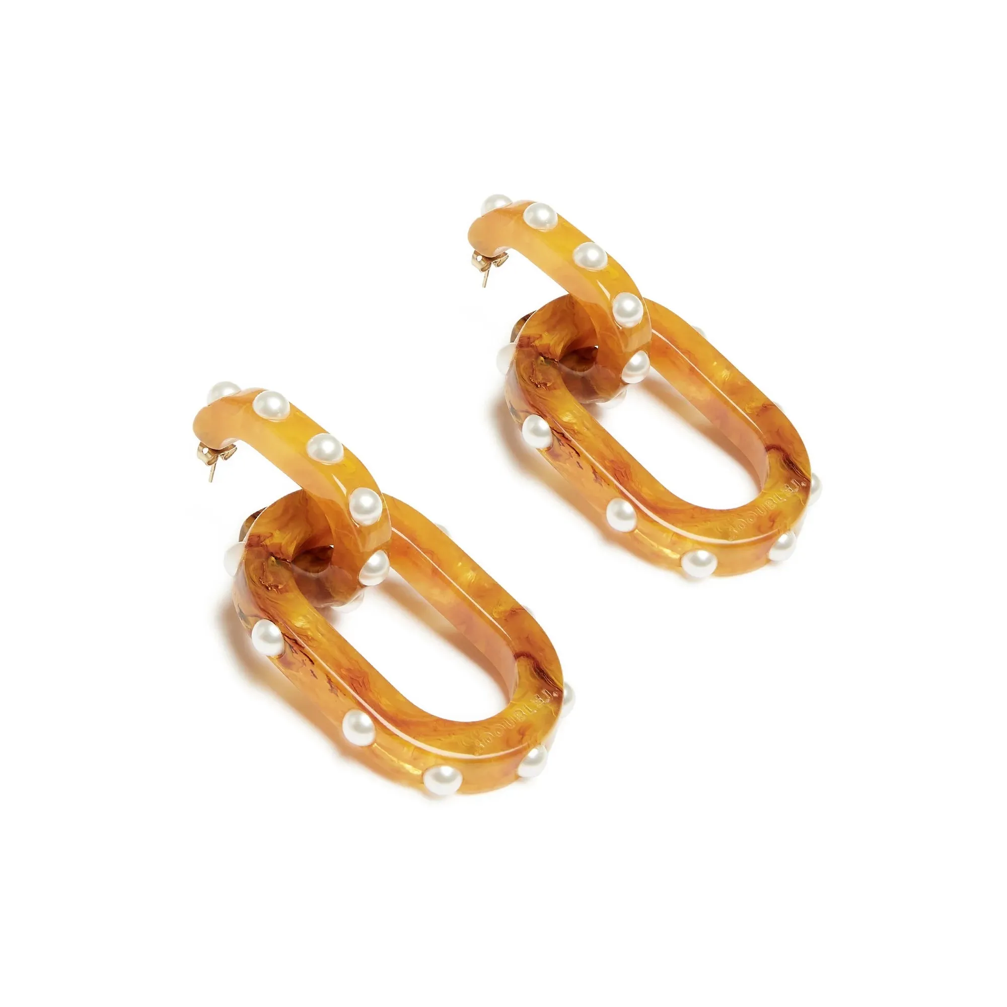 Nefertiti Double Earrings Solid Rust