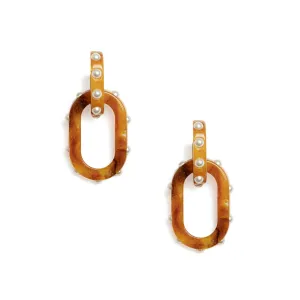 Nefertiti Double Earrings Solid Rust