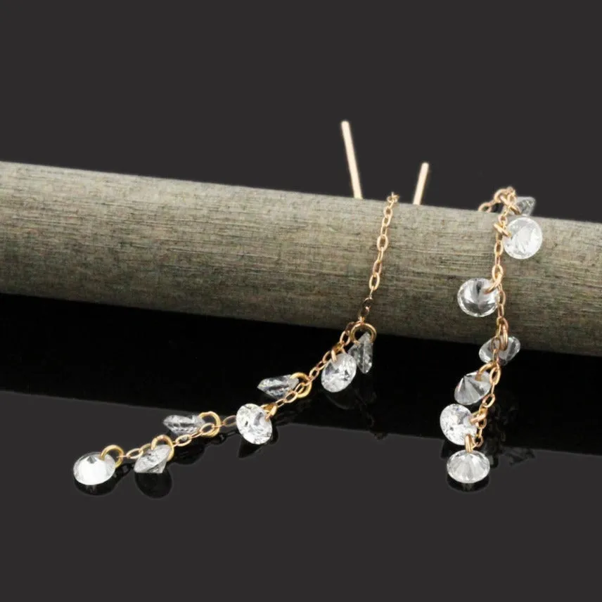 Orbit Radiance 7-Star Whisper Chains Earrings