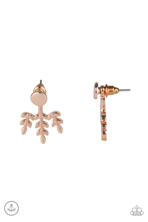 Paparazzi Earring ~ Autumn Shimmer - Rose Gold