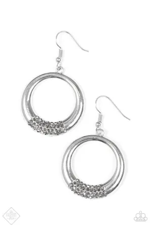 Paparazzi Earring ~ Dip It Low - Silver