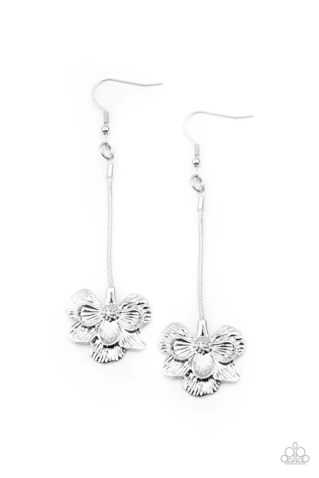 Paparazzi Earring ~ Opulently Orchid - Silver