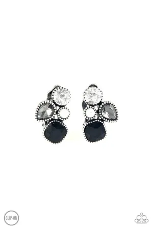 Paparazzi Earring ~ Super Superstar - Black