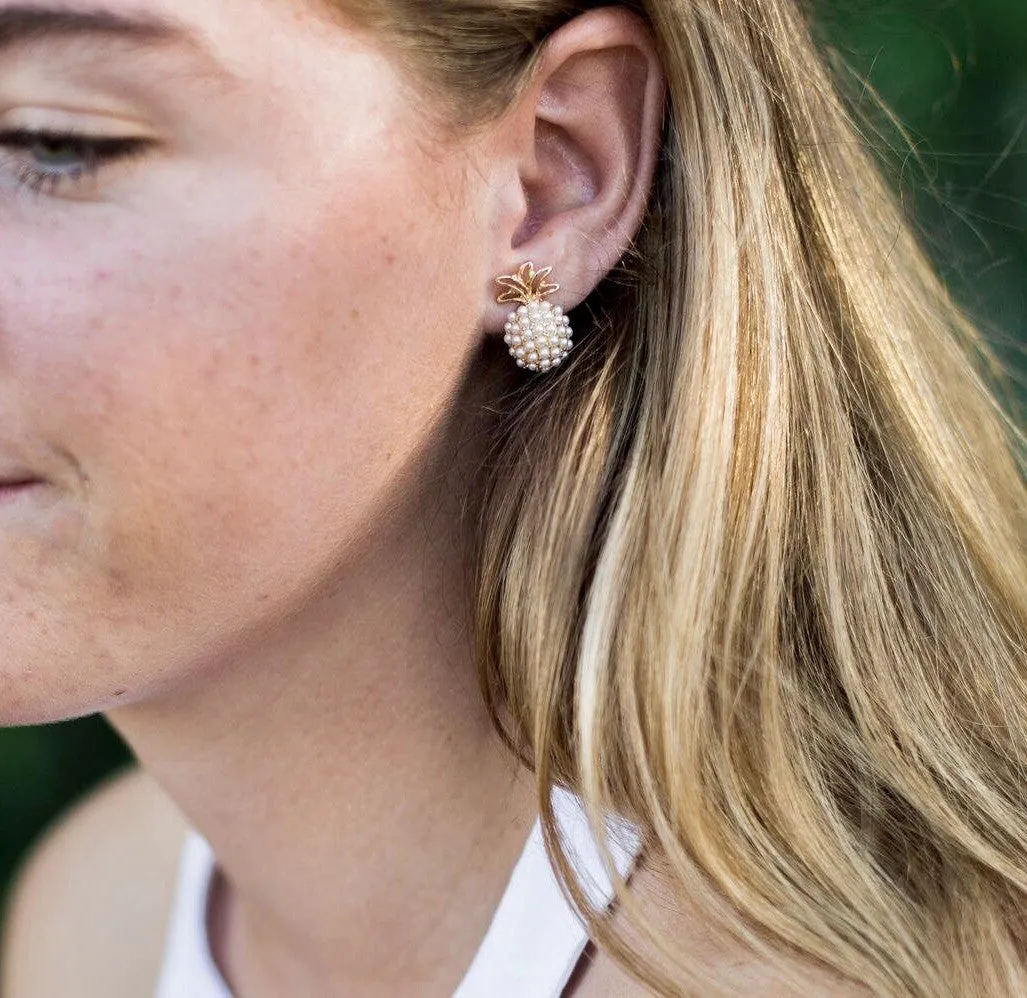 Pineapple Pearl Pop Studs