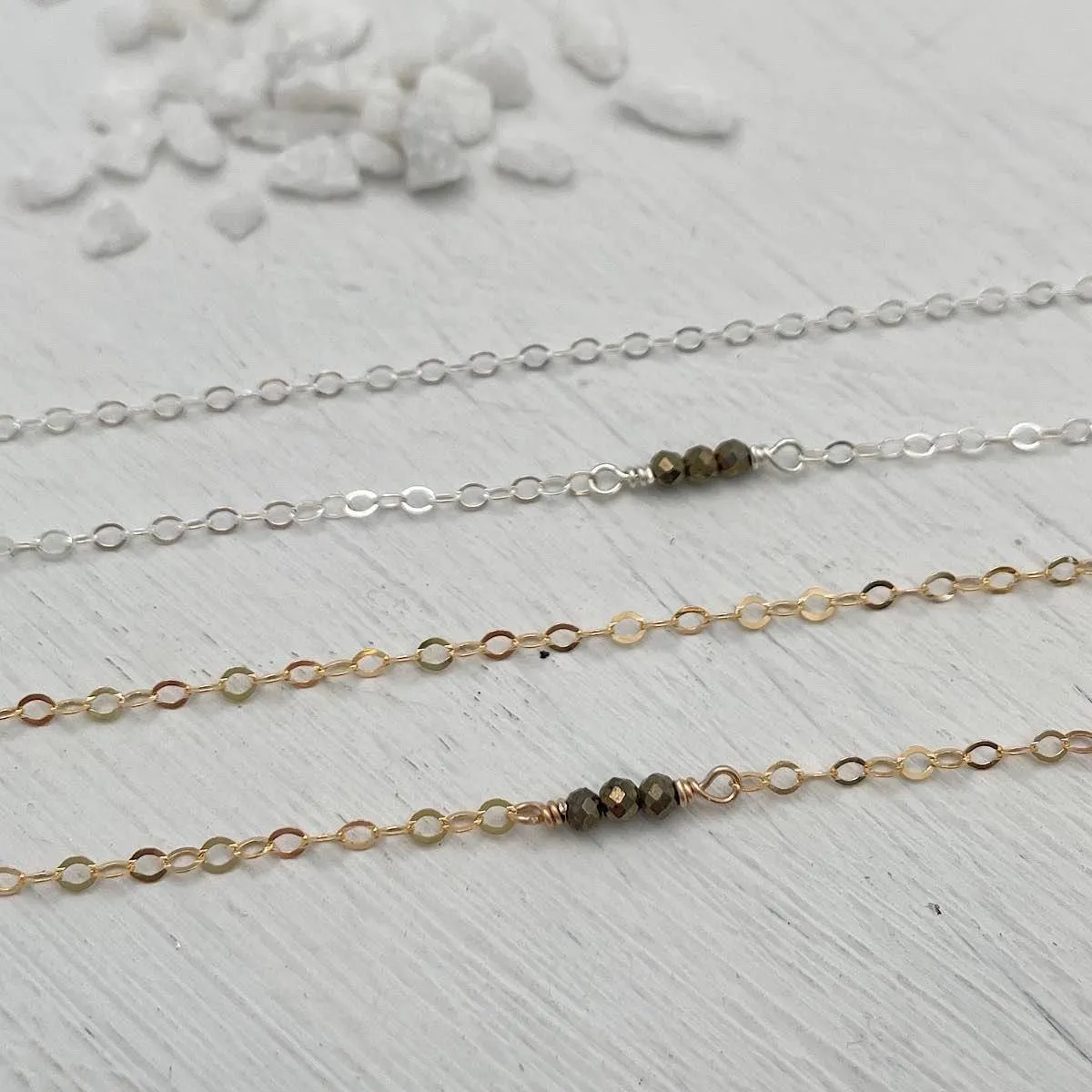 Pyrite Accent Cable Chain